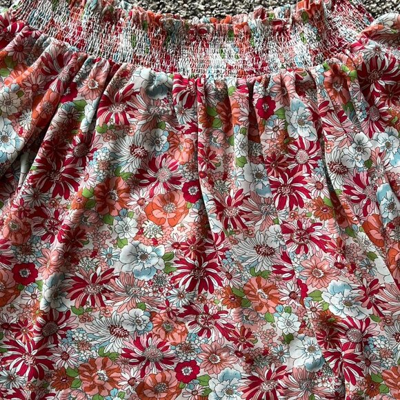 NWT Umgee Floral Off the Shoulder Blouse Women Large Balloon Sleeve Y2K Feminine - Picture 2 of 7